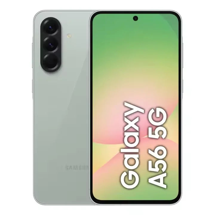 Smartphone Samsung Galaxy A56, pantalla Super AMOLED de 6,7 pulgadas, Exynos 1580, cámara de 50 MP, batería de 5000 mAh, frecuencia de actualización de 120 Hz, IP67, NFC, 5G