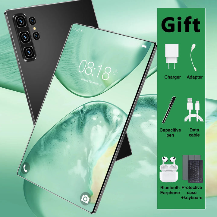 Tableta Android 13 con pantalla de 10.36 pulgadas, procesador de cuatro núcleos, 16 GB de RAM + 1 TB de almacenamiento, batería de 20000 mAh, cámaras frontal de 16 MP y trasera de 32 MP, compatible con SIM y Wi-Fi