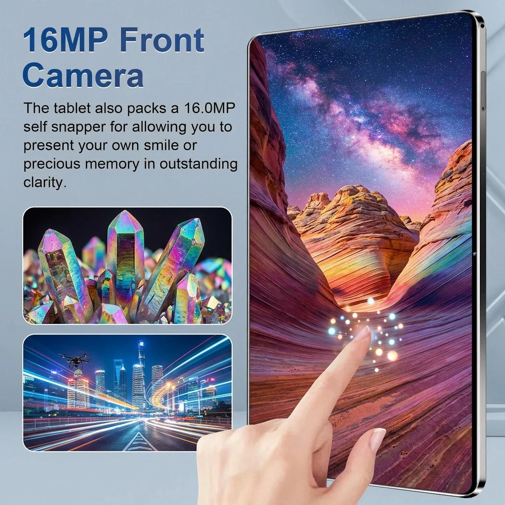 Tablet PC de 10.36 Pulgadas con 5G, Android 13, Procesador de 14 Núcleos, Cámaras Dobles, Doble SIM, 20000 mAh, 16 GB de RAM + 1 TB de ROM, Google Play, Bluetooth, Wifi