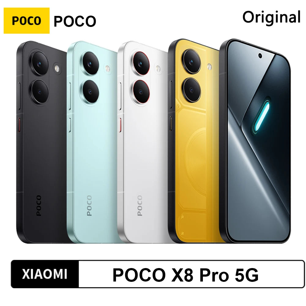 POCO X8 Pro Global Version , 6500mAh Super Battery 6.59" 120Hz AMOLED Display 50MP Camera NFC Dimensity 8500-Ultra Android 14 Smartphone