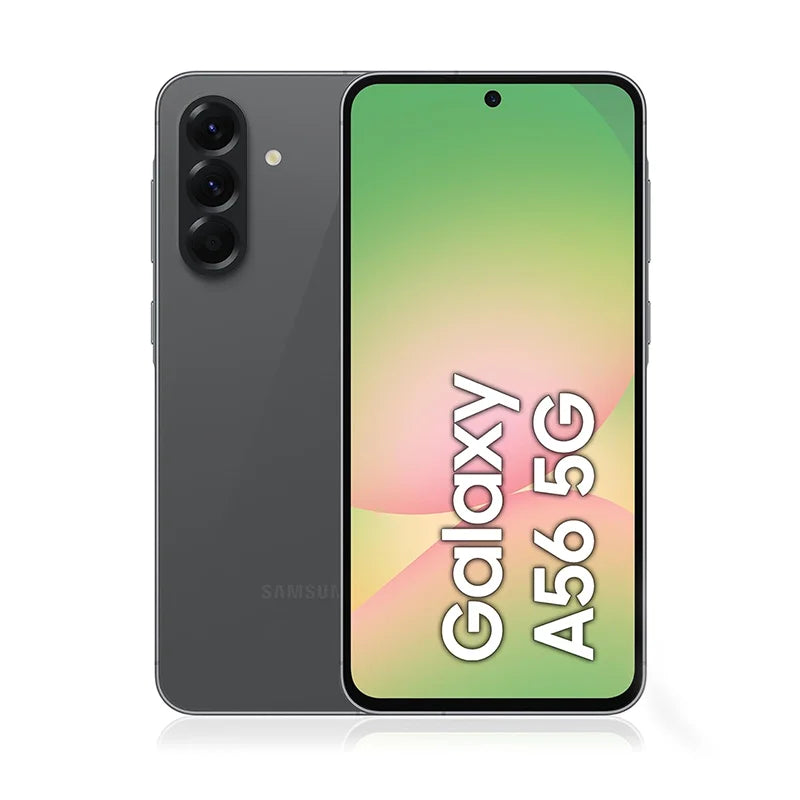 Smartphone Samsung Galaxy A56, pantalla Super AMOLED de 6,7 pulgadas, Exynos 1580, cámara de 50 MP, batería de 5000 mAh, frecuencia de actualización de 120 Hz, IP67, NFC, 5G