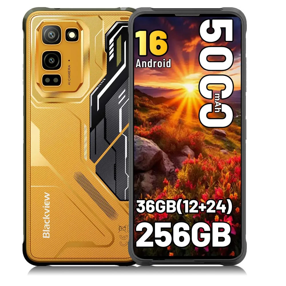 Smartphone rugerizado Blackview FORT 5 Android 16 36GB(12+24)+256GB 6.78" HD+ IPS 5000mAh Teléfono móvil NFC