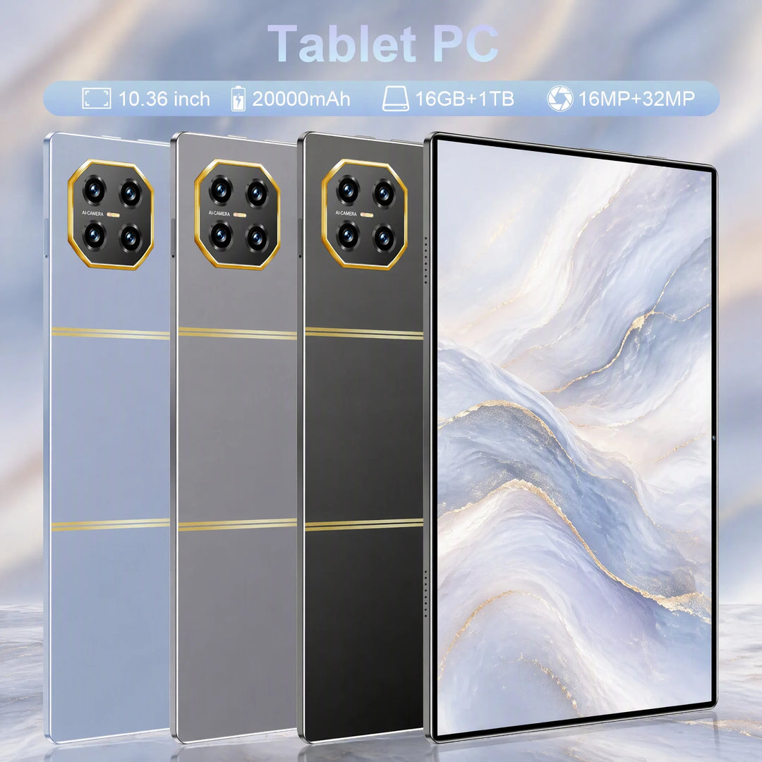 Tableta Versión Global 10.36" Android 13 14 Núcleos 16GB+1TB 20000mAh Pantalla IPS HD Teclado Bluetooth Cámara Dual Tableta PC 5G LTE