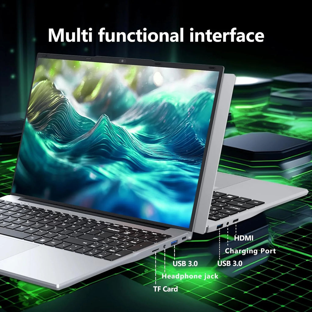 Portátil con desbloqueo por huella dactilar Windows 11, Intel Core I9-9900, 15.6 pulgadas, 16 GB de RAM, 1 TB SSD, ordenador para oficina, estudio y juegos