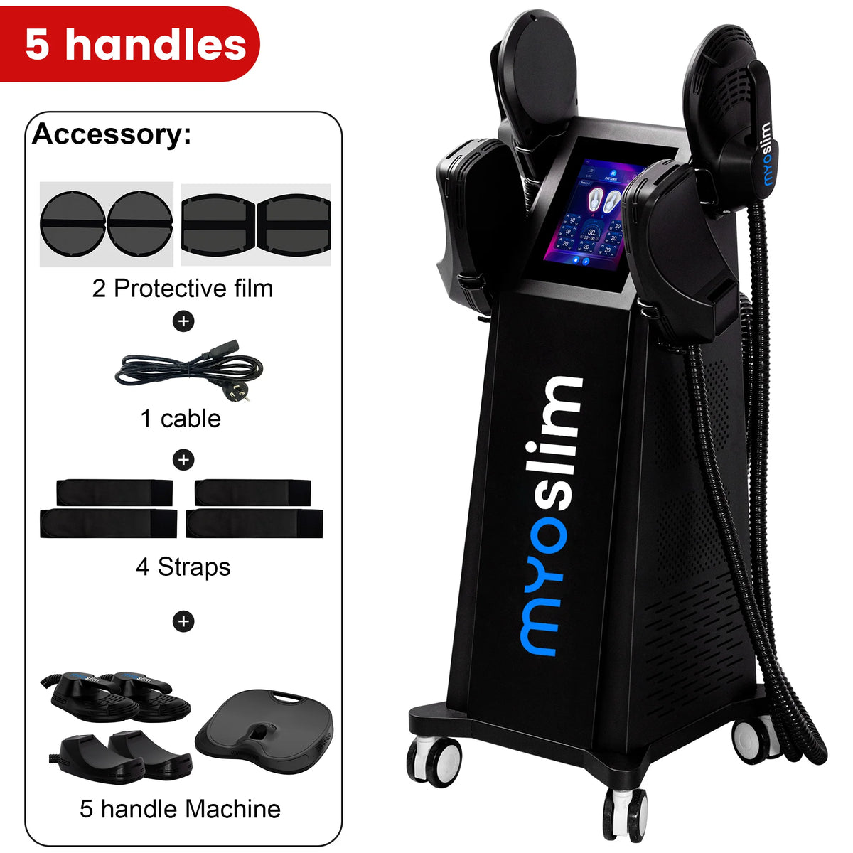 Máquina de Escultura Corporal MYOslim 6500W EMS - Terapia Electromagnética para Adelgazar Grasa y Estimular Músculos para Fitness y Moldeamiento Corporal