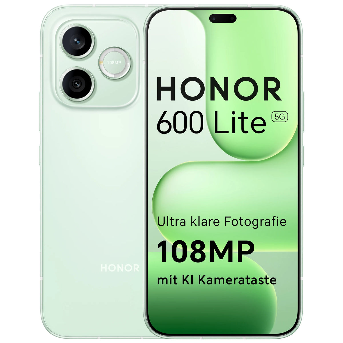 HONOR 600 Lite Smartphone 5G 256GB/8GB Dual SIM 6520 mAh Carga Rápida 45W Cámara con IA de 108MP pantalla AMOLED de 6.6", Android 16, IP66 y SGS, NFC
