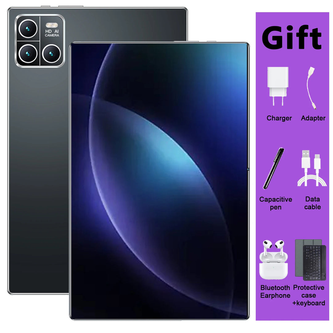 Tableta 5G con Android, pantalla de 10,36 pulgadas, batería de 20000 mAh, cámara dual de 16+32 MP, doble SIM, 16 GB de RAM, 1 TB de ROM, WiFi, Android 13, procesador de 14 núcleos, GPS, ideal para estudiar.