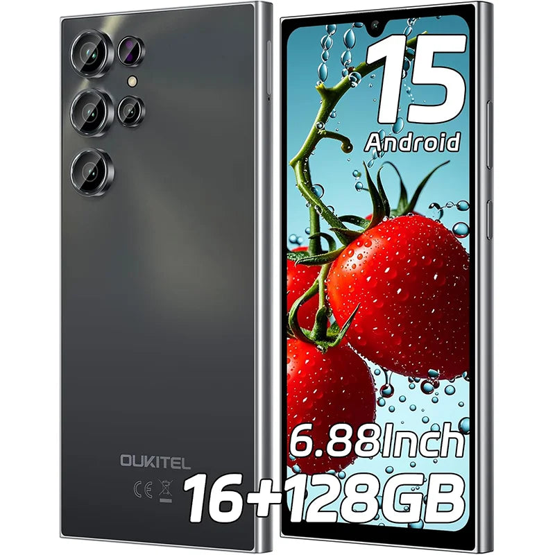Teléfono Celular Desbloqueado OUKITEL C61 2025 - Android 15, Pantalla de 6.88 Pulgadas, Batería de 5150 mAh, 16 GB + 128 GB/1 TB, Cámara de 13 MP