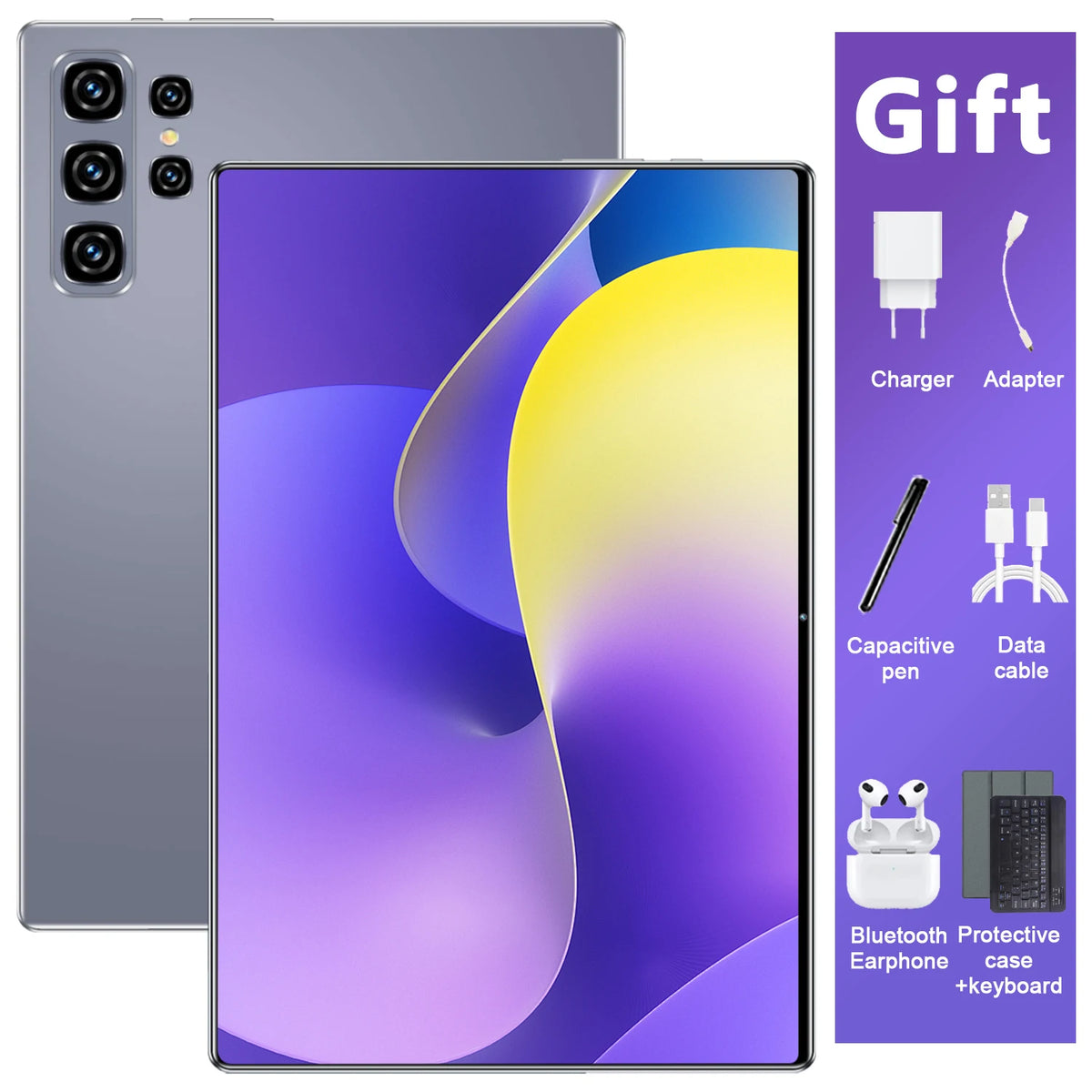 Tableta Original 2026 Android 13, 10.36 Pulgadas HD, 16GB+1TB, 12000mAh, 14 Núcleos, 5G, Doble SIM, Bluetooth, WiFi, GPS
