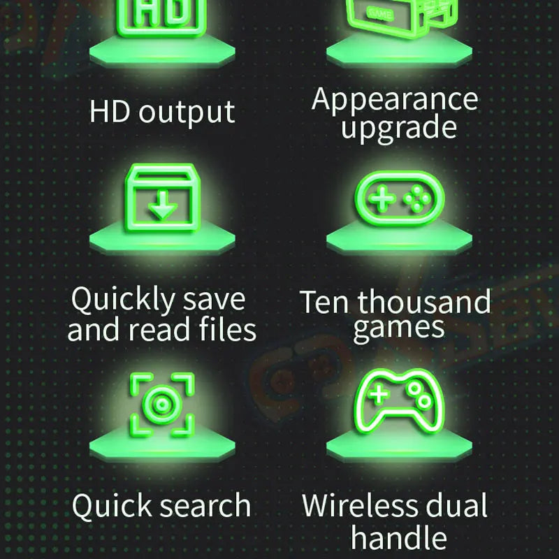Consola de Juegos Retro U9 PRO, Disco Duro de 500 GB, Windows + Batocera, 3865U, Más de 7000 Juegos para Wii, PS2, XBOX, PSP, GameCube, N64, Control Inalámbrico