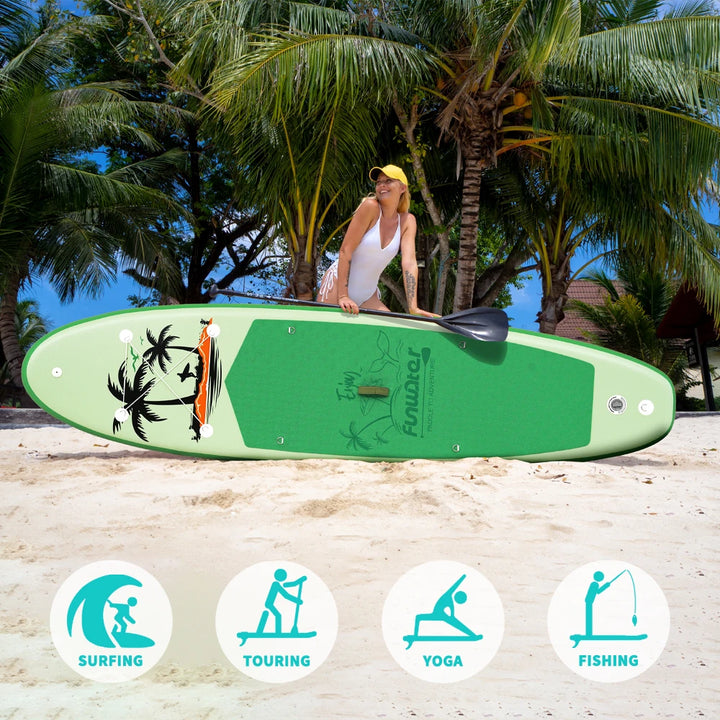 Tabla de paddle surf inflable FunWater de 320-385 cm – Tabla de SUP antideslizante para surf, remo y deportes acuáticos