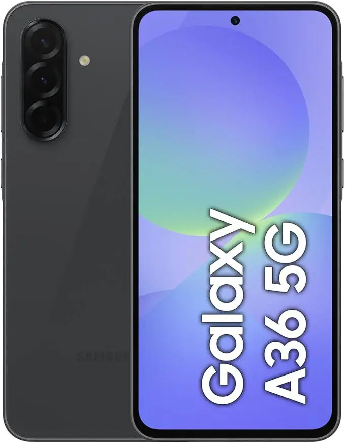 Samsung Galaxy A36 5G Android Smartphone 6.7-inch AMOLED Display 256/128GB Storage 8GB RAM 120Hz Refresh Rate 50MP Camera Fast Charging 5000 mAh Battery Black IP67 Waterproof Middle East Version