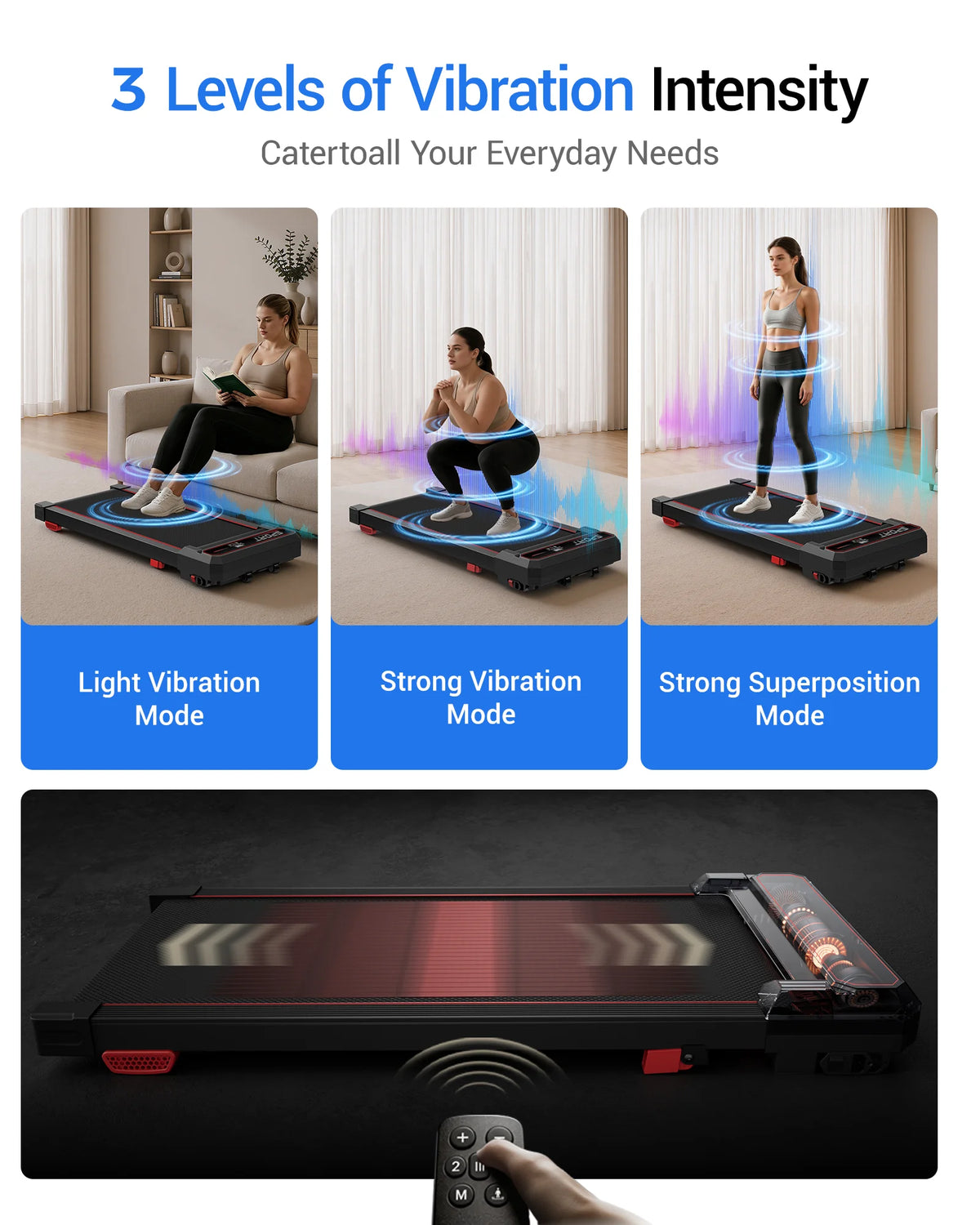 Caminadora Robore U19, plegable, para uso doméstico, máquina de ejercicio eléctrica portátil, motor sin escobillas de 3,0 CV, caminadora silenciosa para apartamentos, con sistema de absorción de impactos, control remoto,