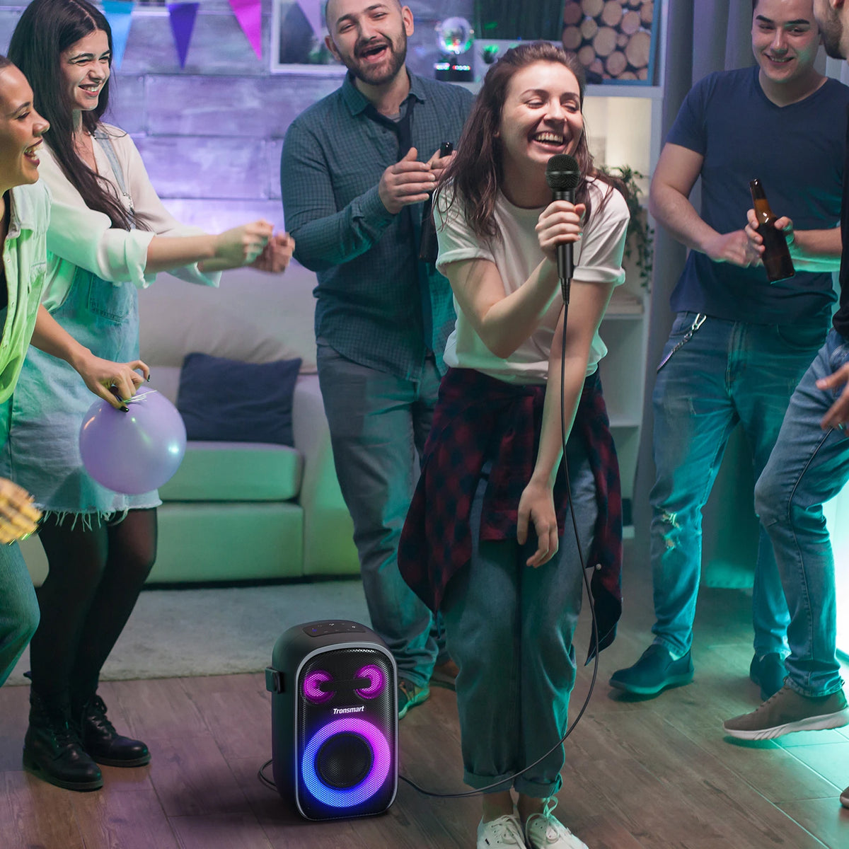 Altavoz Bluetooth Tronsmart Halo 110 con micrófono, sistema de sonido de 3 vías, modos de audio duales, control por aplicación, para fiestas