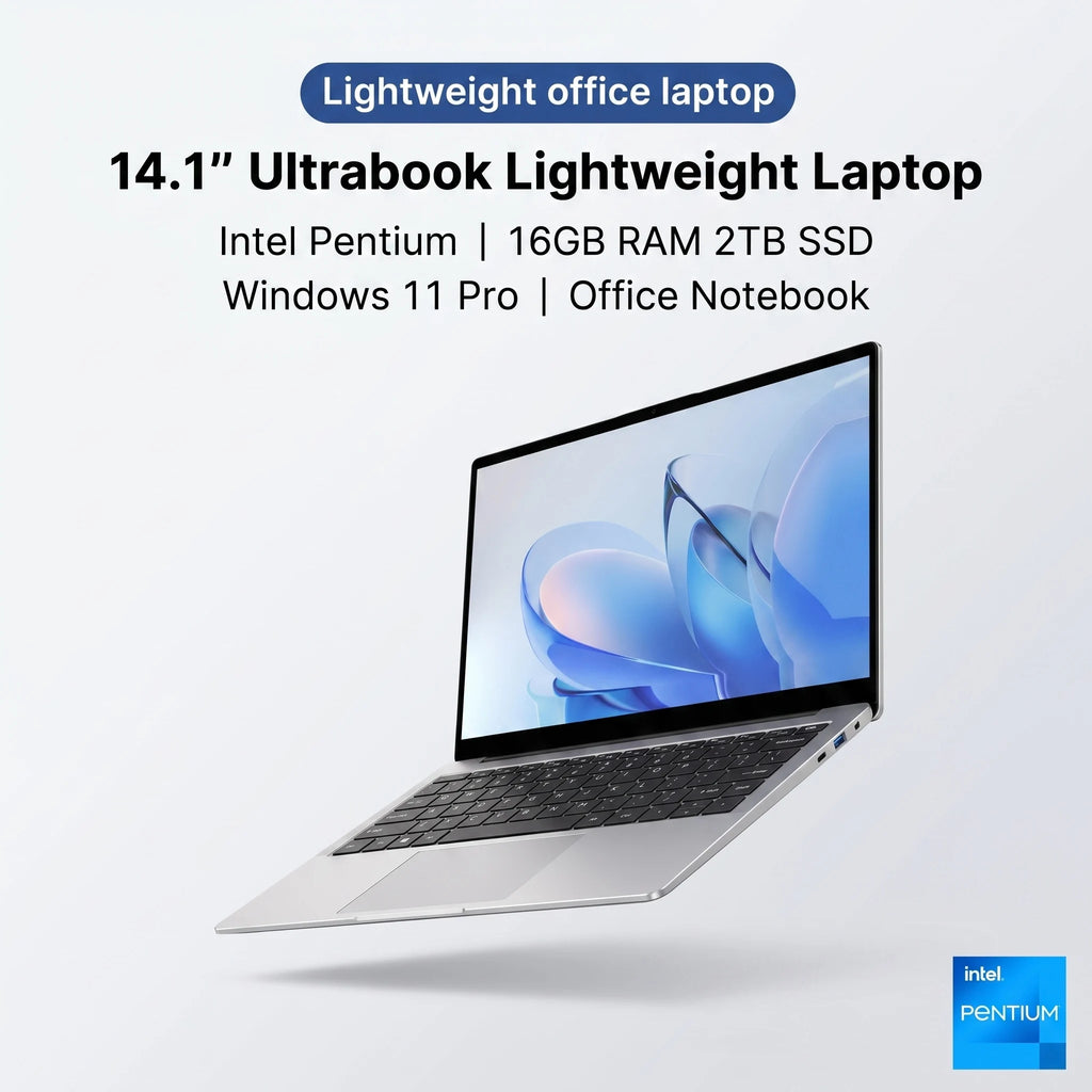Nuevo portátil ultra delgado de 14.1", 16 GB de RAM, 2 TB SSD, Intel 4405U, PC para juegos, pantalla de 1920*1080, computadora para oficina y estudio, PC con Windows 11 Pro