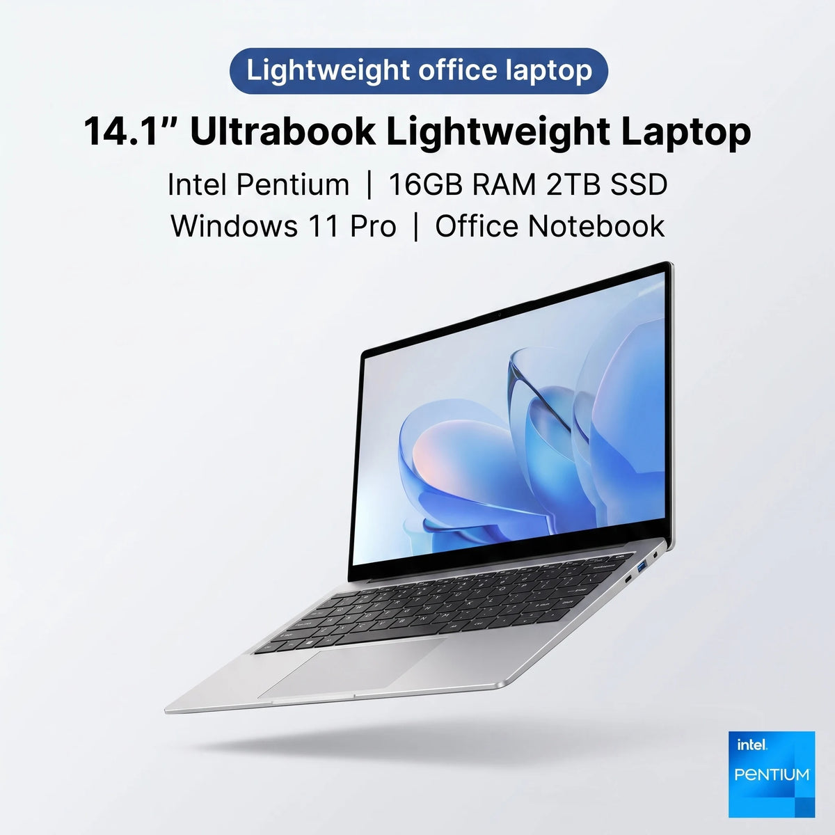 Nuevo portátil ultra delgado de 14.1", 16 GB de RAM, 2 TB SSD, Intel 4405U, PC para juegos, pantalla de 1920*1080, computadora para oficina y estudio, PC con Windows 11 Pro