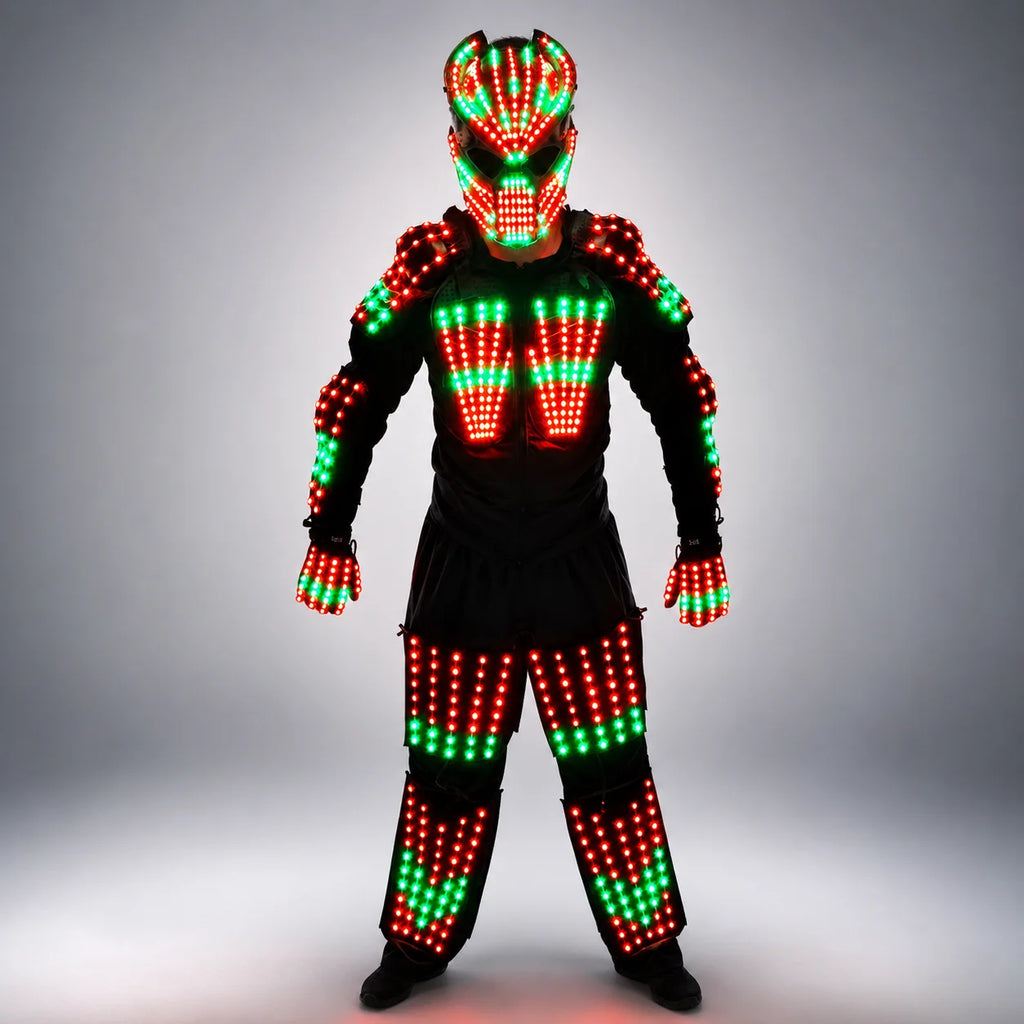 Armadura de Robot LED, traje Mech, ropa de rendimiento brillante, escenario, Festival, desfile, atmósfera, Club nocturno, Robot caminante Led