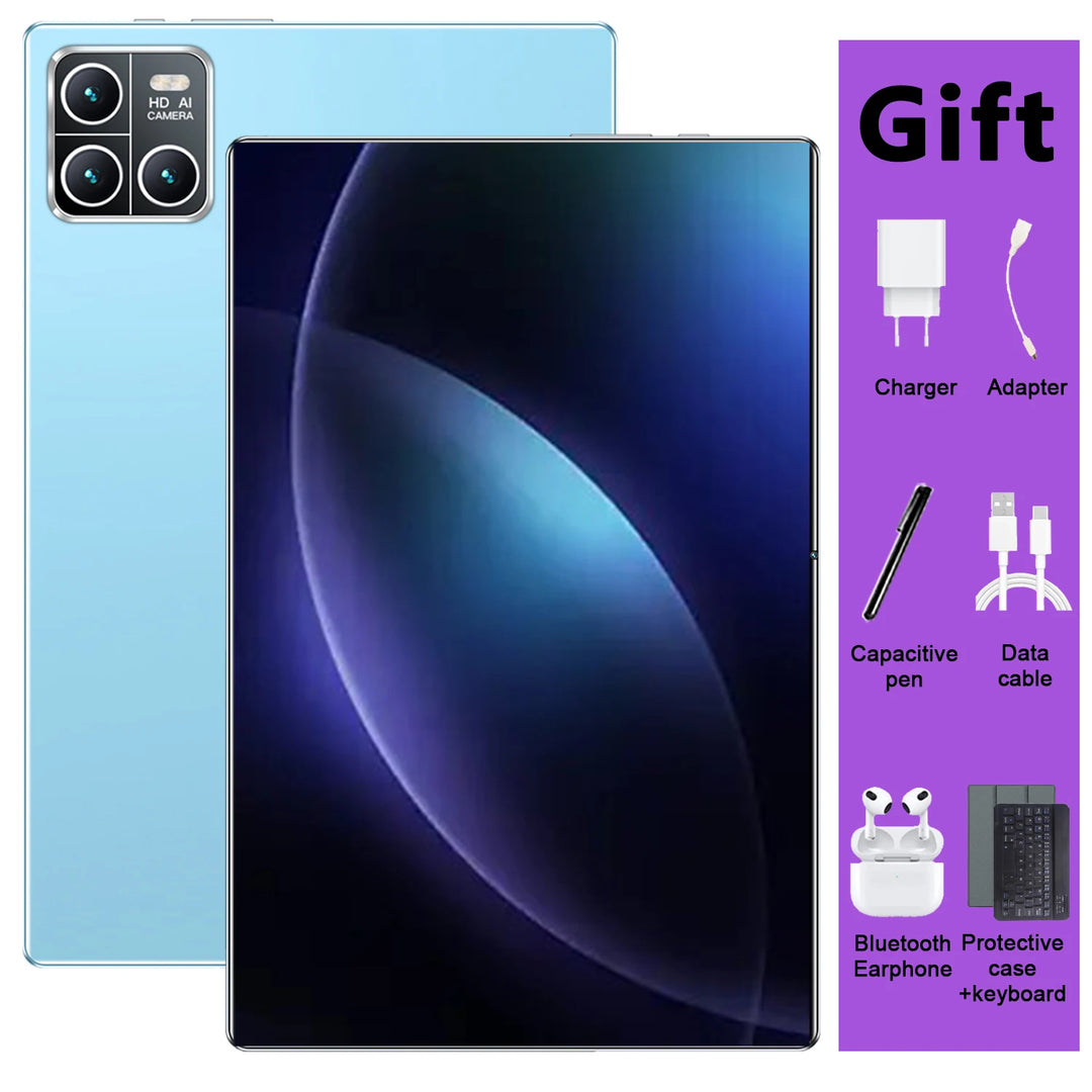 Tableta 5G con Android, pantalla de 10,36 pulgadas, batería de 20000 mAh, cámara dual de 16+32 MP, doble SIM, 16 GB de RAM, 1 TB de ROM, WiFi, Android 13, procesador de 14 núcleos, GPS, ideal para estudiar.