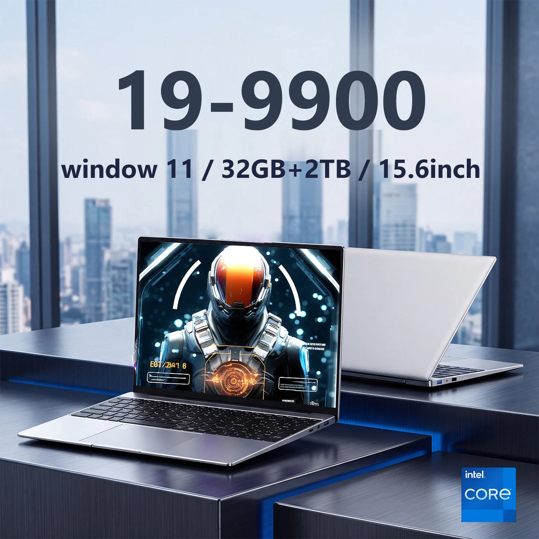 LENO 15.6” Portátil Intel I9 9900 Windows 11, 16GB 32GB RAM, 256GB 1TB 2TB SSD, Ordenador Portátil para Juegos, Oficina y Ocio, 1920*1080 HD 4K