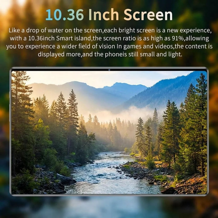 Tablet con 16 GB + 1 TB, cámara de 16 MP + 32 MP, versión global 5G, batería de 20000 mAh, pantalla de 10,36 pulgadas, Android 13, WPS, WiFi 5G, Bluetooth, doble SIM, función de llamadas telefónicas.