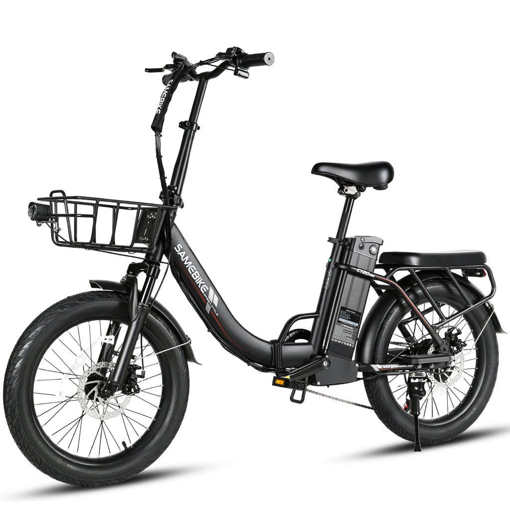 SAMEBIKE CY20 Pro 20-inch Fat-Tire Folding Electric Bicycle | 48V 13A Detachable Battery | Peak 50N·m Hub Motor | All-Terrain Commuting and Off-Road Dual-Purpose | Cargo-Capable Portable E-Bike, Adult Electric Bicycle