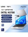 2026 Portable 14.1 Inch Laptop Computers 16GB RAM 512GB 1TB 2TB SSD Intel N3700 Notebook Windows 11 Office Study Game PC Laptop
