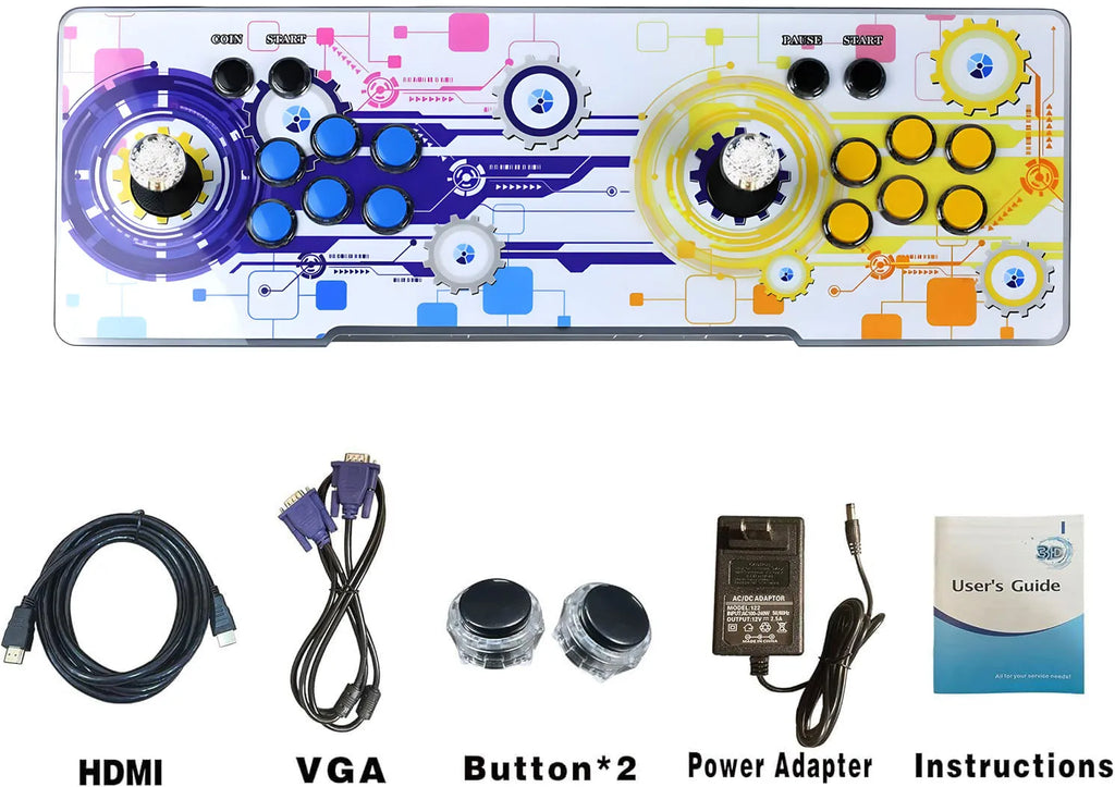 Stent. Arcade Machine 2026. Game Console, Retro Games, 2 to 4 Players, Compatible with 3D Games for Pc, Projector and Tv