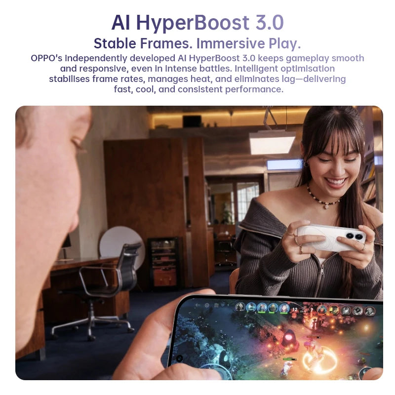 Eu Version Smartphone OPPO Reno16 F 5G 8GB+256GB Ai Remix Collage 50Mp Ultra Wide Selfie Camera Coloros 16.0 6500Mah Battery OnePlus