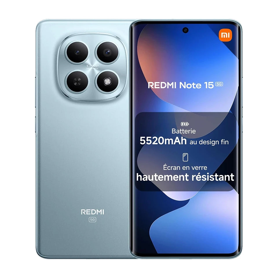 Smartphone Xiaomi Redmi Note 15 5G Versión Europea, cámara principal de 108 MP, pantalla AMOLED de 6.77" a 120 Hz, batería de 5520 mAh, teléfono móvil Xiaomi