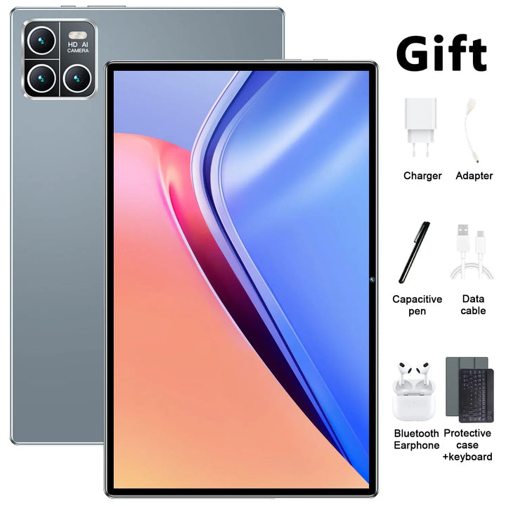 Nuevo 2026, 10.36" con sistema Android 13, procesador de 14 núcleos, 16 GB + 1 TB, batería de 20000 mAh, 5G, doble SIM, WiFi, doble cámara de 16 MP + 32 MP, uso diario versátil