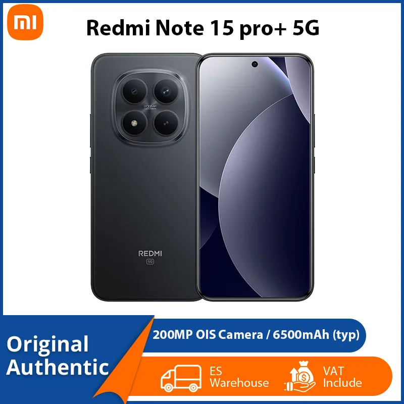 Xiaomi Redmi Note 15 Pro+ 5G NFC original, pantalla AMOLED de 6.83'', Snapdragon 7S Gen 4, cámara de 200MP