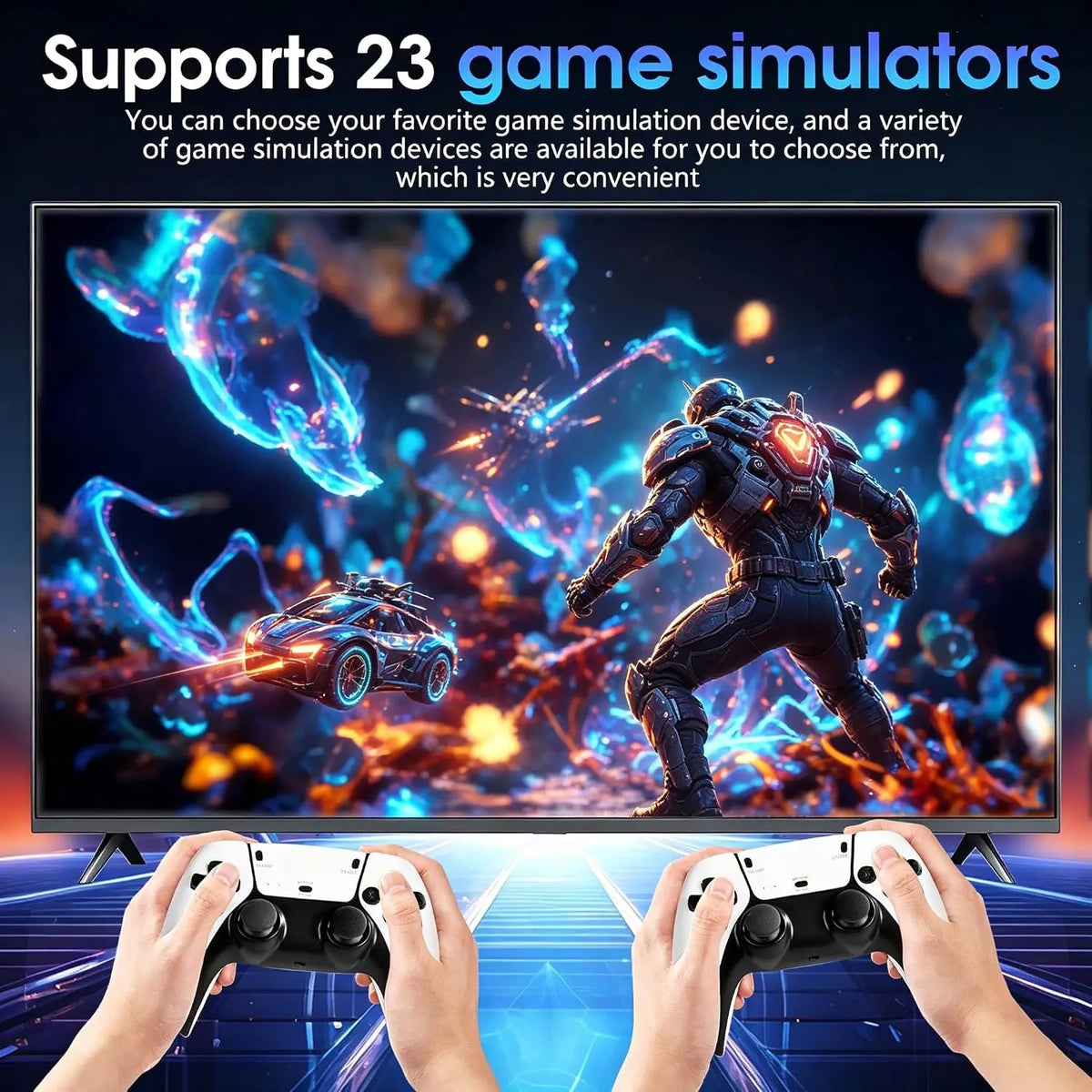 Game console retro, más de 40000 juegos y 23 emulades, concontrolades inalámbricos duales de 2.4G, Plug and Play 4K HD HDMI Game stuck