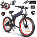 Bicicleta eléctrica SAMEBIKE LO26 PLUS de 26 pulgadas, batería de 48V 15Ah, freno de disco hidráulico, doble suspensión, neumáticos gruesos, bicicleta eléctrica de montaña plegable para adultos
