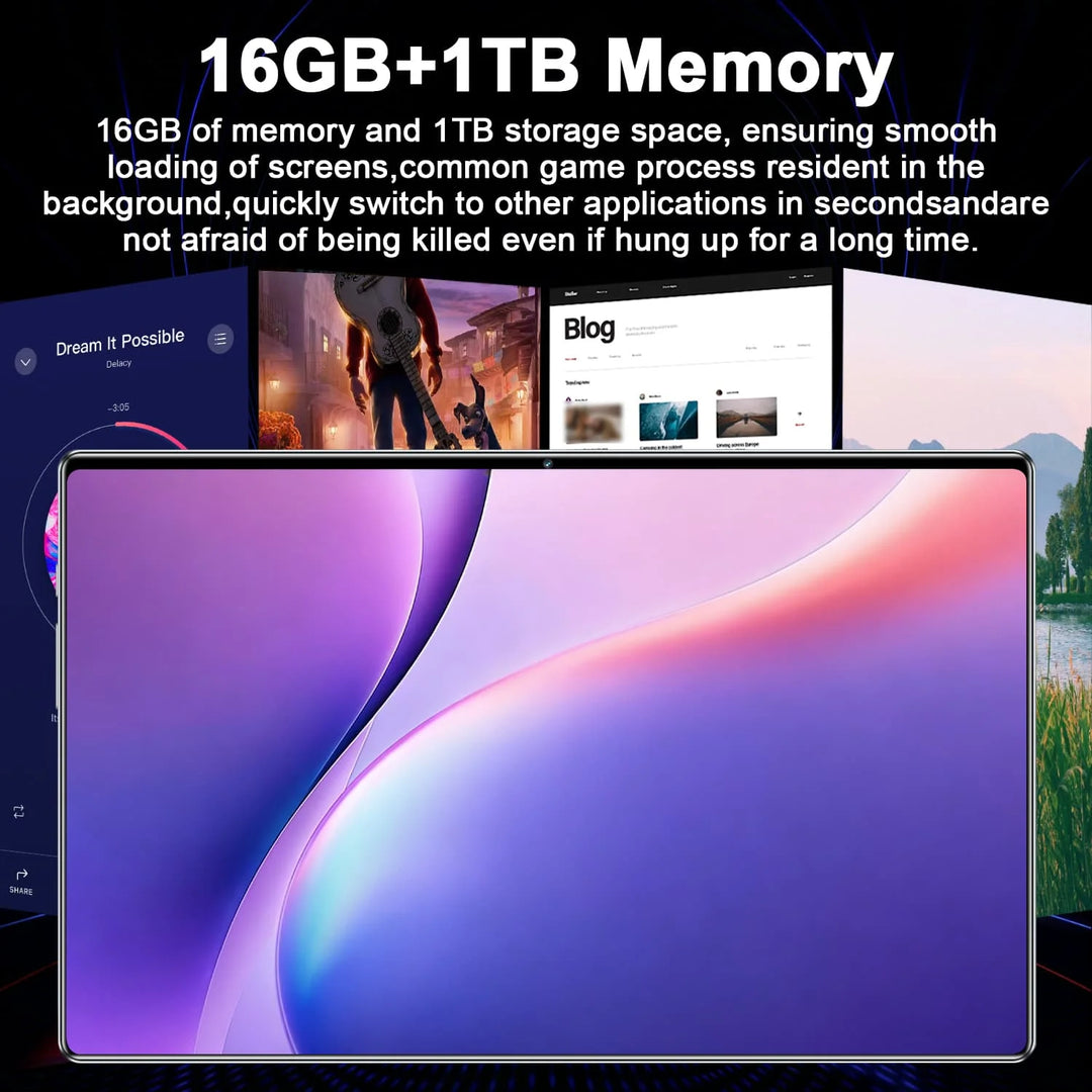 Tableta de 10.36 pulgadas con Android 13 de 14 núcleos, 16 GB y 1 TB, 4K HD, 5G, WIFI, Bluetooth, WPS, 20000 mAh, modelo global 2026