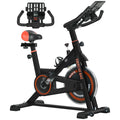 Bicicleta de ejercicio, bicicleta estacionaria con volante de inercia de 8 kg, máquina de ciclismo indoor con resistencia ajustable, asiento y manillar.
