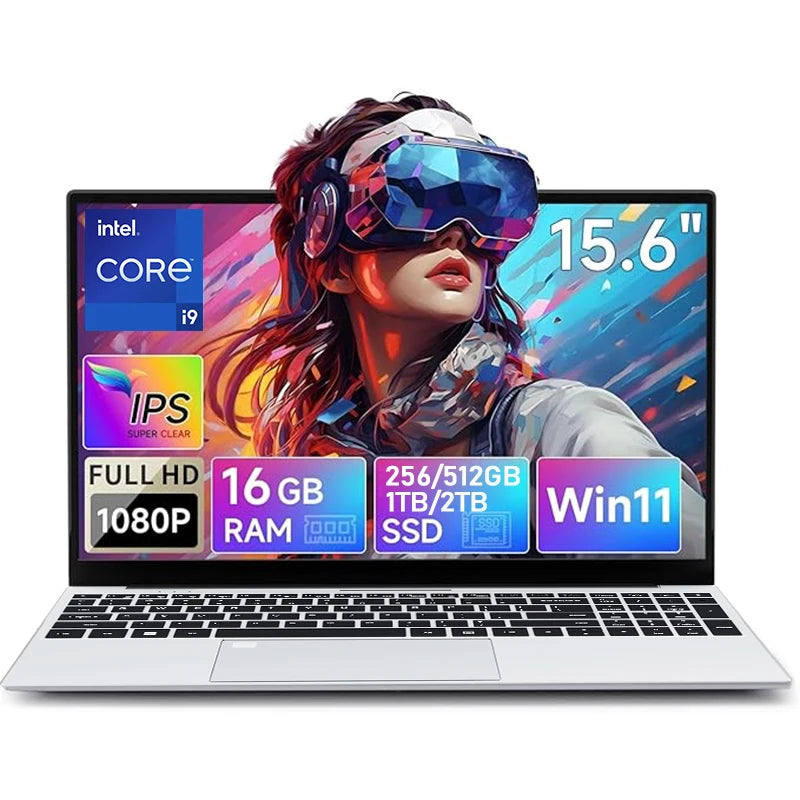 2026 Laptop Intel Core I9 10980HK Notebook Windows 11 Pro 16GB RAM 1TB 2TB SSD Office Gaming 15.6 inch Laptops Backlit Keyboard Fingerprint UnIock