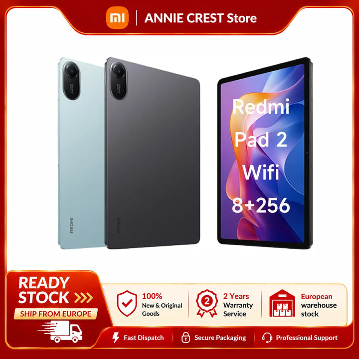 Xiaomi Redmi Pad 2 Tableta, Pantalla 11" 2.5K 90Hz, Procesador MediaTek Helio G100-Ultra, Batería 9000mAh, Carga rápida, WiFi 5 IPv6, HyperOS, Cámara 8MP, 100% Authentic &amp; Brand New