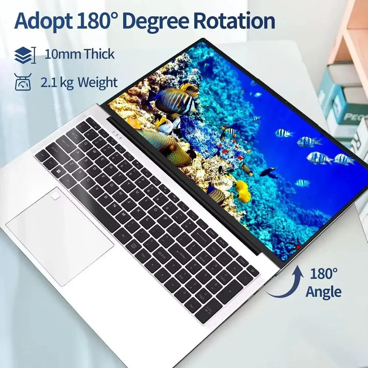 Xiaman 2026 NUEVO Portátil Empresarial Intel de 17.3 Pulgadas, Computadora Portátil Intel Pentium 6500Y, 16 GB de RAM, 1 TB/2 TB SSD, 1920*1080P, Windows 11, Huella Dactilar, Oficina, Aprendizaje, Entretenimiento, PC