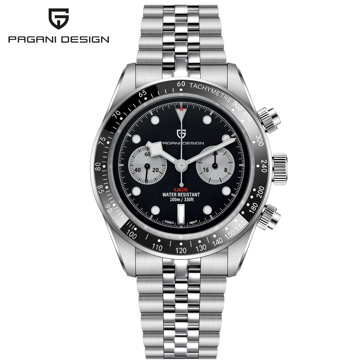 PAGANI DESIGN Men's Watches 2026 New BB Chronograph Men's Watches Luxury Quartz Watch For Men AR Sapphire mirror 100M Waterproof Luminous 316L Stainless steel Strap Wristwatch Men Local warehouse Fast transportation