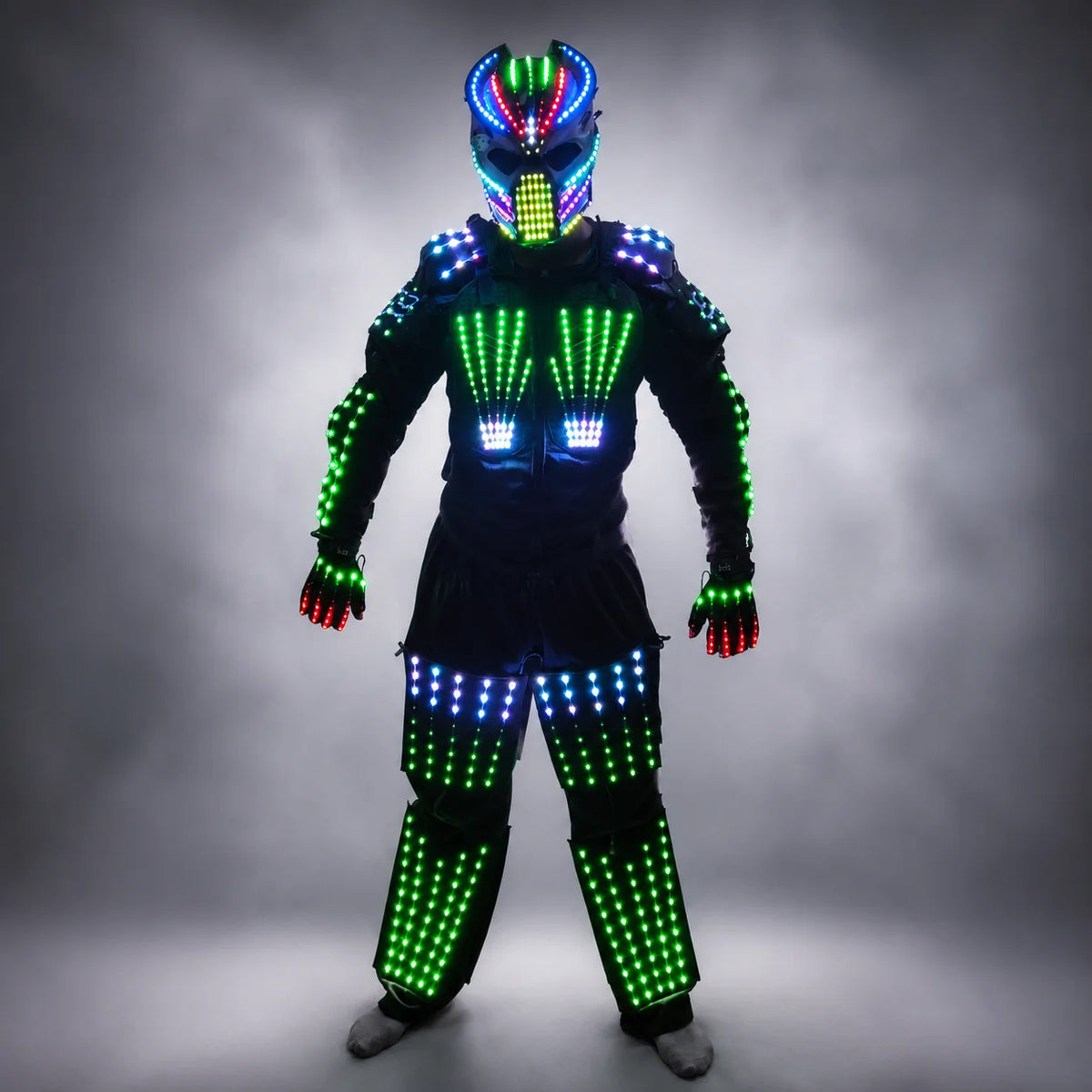 Armadura de Robot LED, traje Mech, ropa de rendimiento brillante, escenario, Festival, desfile, atmósfera, Club nocturno, Robot caminante Led