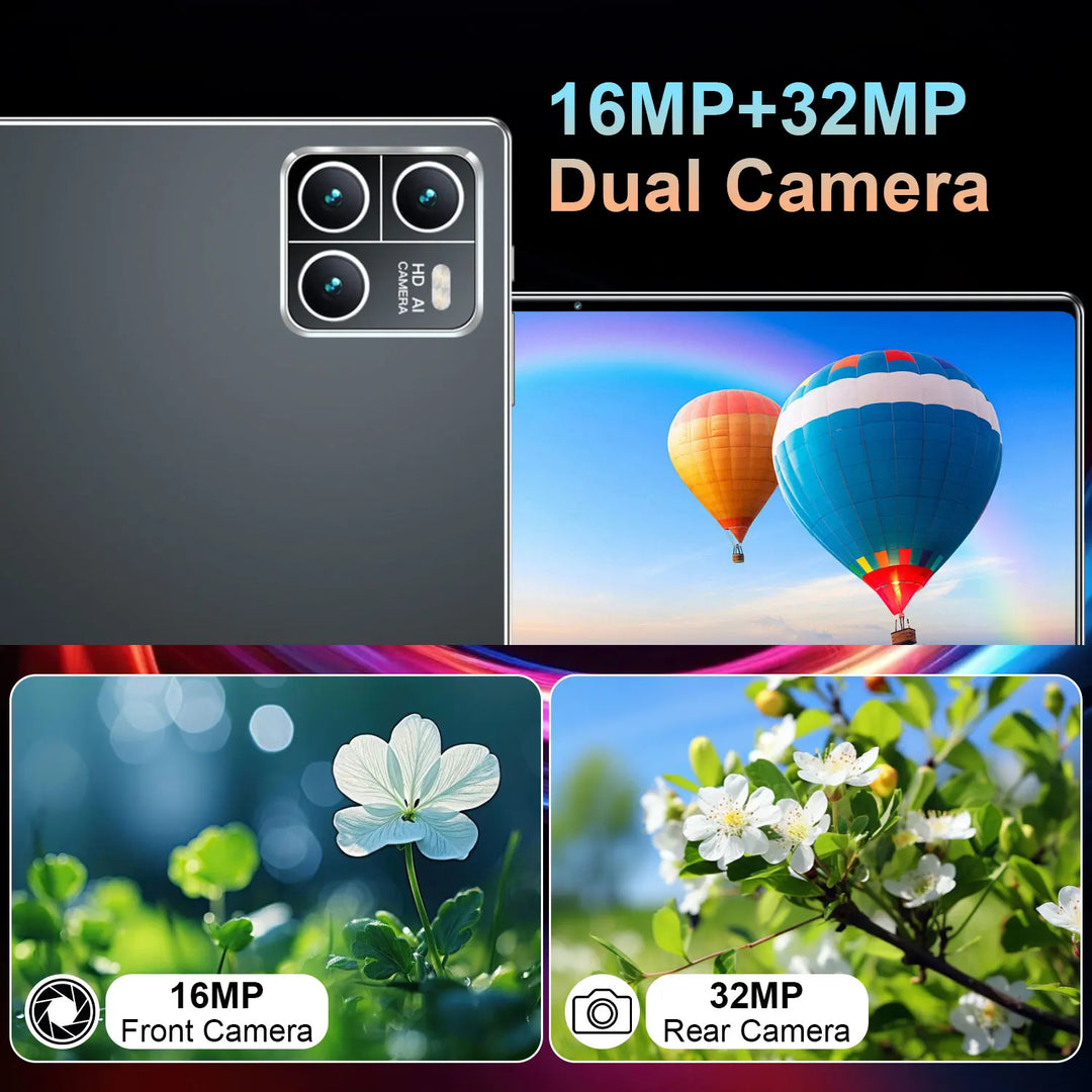 Tableta 5G con Android, pantalla de 10,36 pulgadas, batería de 20000 mAh, cámara dual de 16+32 MP, doble SIM, 16 GB de RAM, 1 TB de ROM, WiFi, Android 13, procesador de 14 núcleos, GPS, ideal para estudiar.
