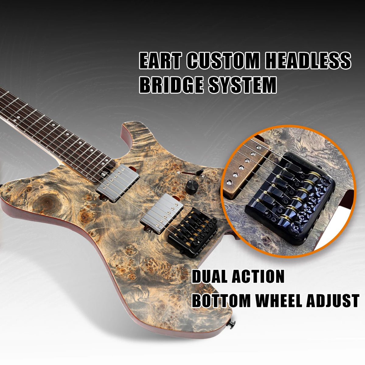 EART GW2 Guitarra de gran oferta Guitarras eléctricas sin cabeza