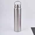 Botella de agua de bicicleta de acero inoxidable, 450ml/600ml/900ml/1200/1500ml, deportes, Fitness, matraz de Metal de una sola pared para deportes de viaje