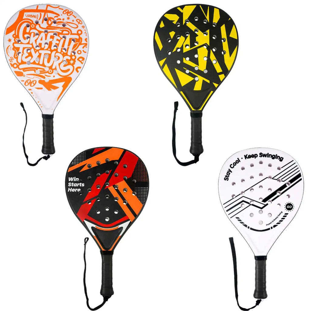 Raqueta de Pádel con Superficie de Fibra de Carbono y Núcleo de Espuma EVA Memory Flex, Raquetas de Tenis de Pádel Ligeras