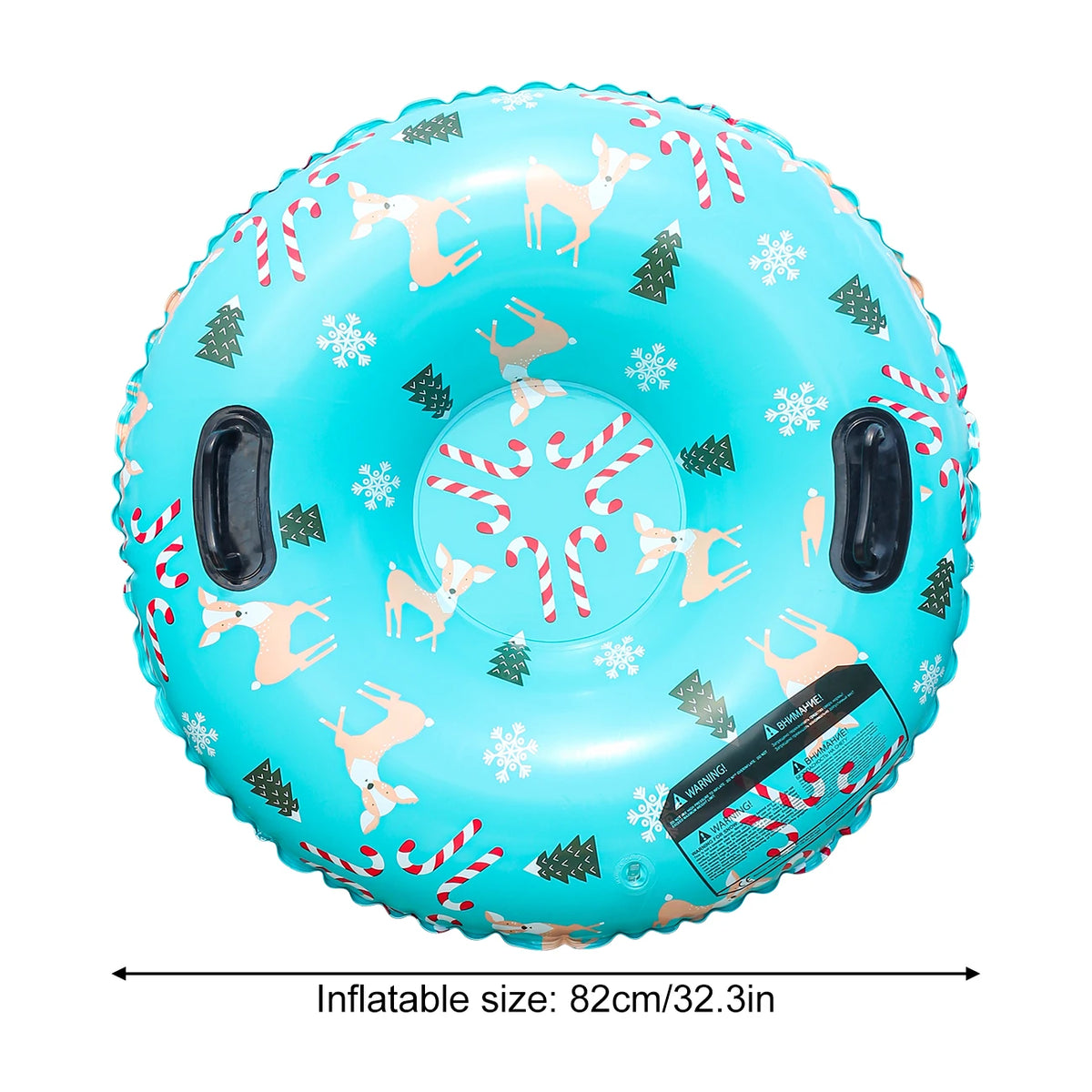 1PC Tubo de Nieve Inflable de 32/34 Pulgadas con Asas, Trineo de Nieve Colorido para Esquiar, Deslizarse y Jugar en la Nieve al Aire Libre