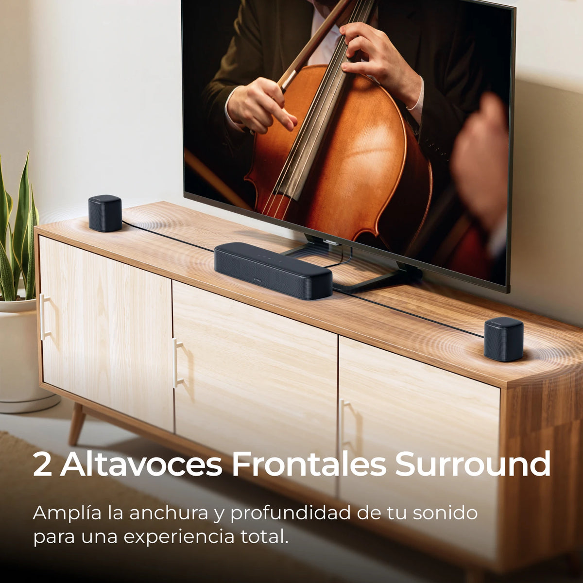 ULTIMEA 350W Sistema de Barra de Sonido 7.1ch para TV con Subwoofer y 4 Altavoces Envolventes, Sonido Envolvente de Cine en Casa, Control por App, HDMI ARC