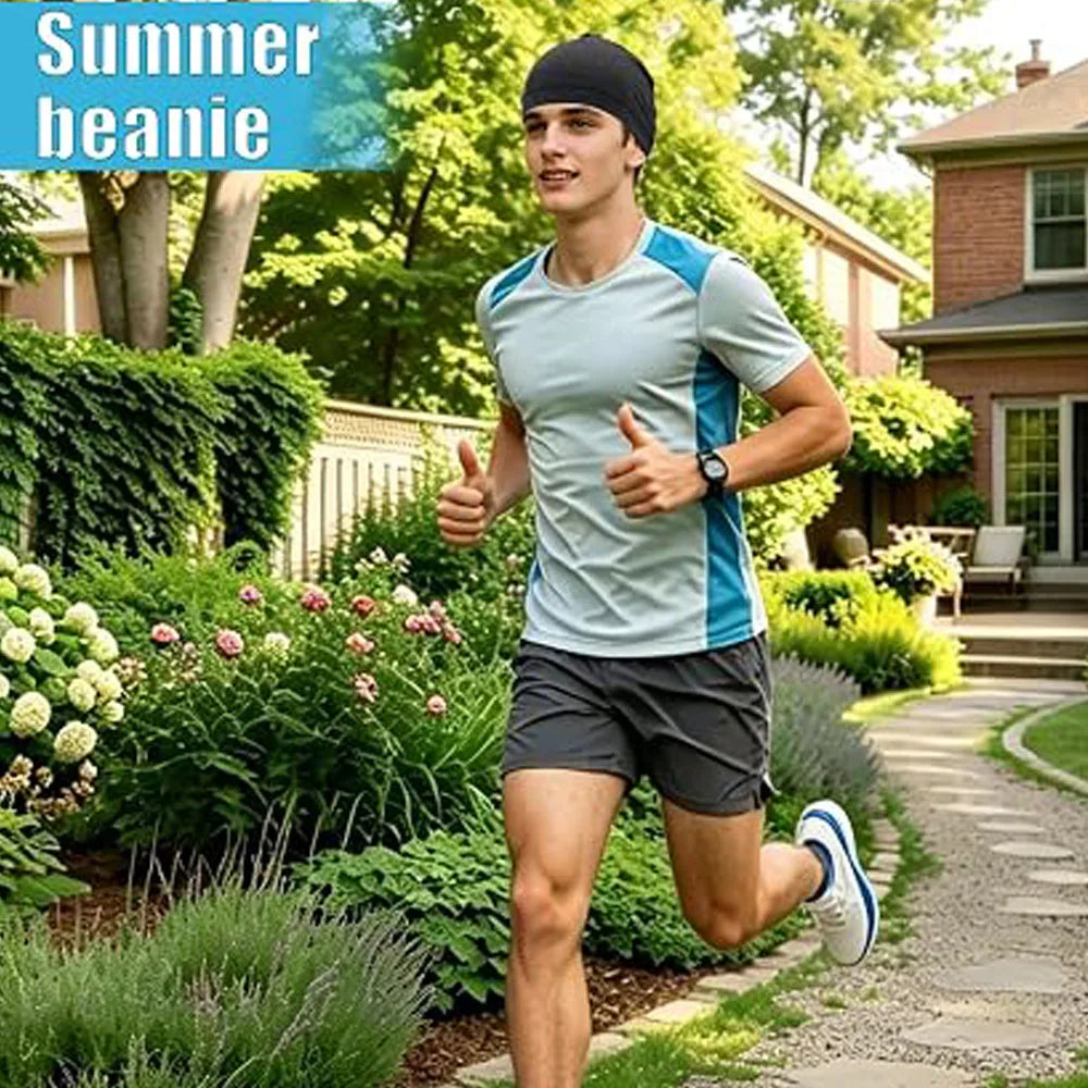 Gorro de algodón ligero para verano, gorros finos y transpirables para dormir, gorros para correr, ciclismo, senderismo y pesca
