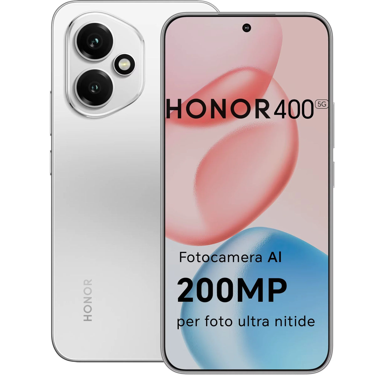 Versión europea del smartphone HONOR 400 5G, Snapdragon 7 Gen 3, cámara con IA de 200 MP, pantalla AMOLED de 6,55'', 5300 mAh, SuperCharge de 66 W