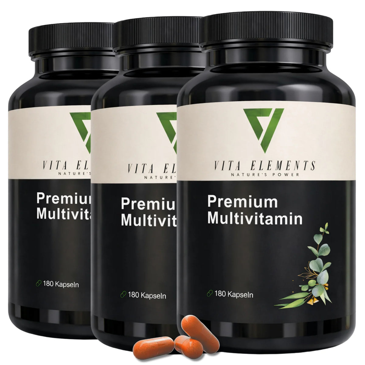 Cápsulas multivitamínicas de primera calidad |     Probado en laboratorio en Alemania |     Suplementos alimenticios |     Con vitaminas, zinc y selenio |     Con 15 nutrientes |     Libre de modificaciones genéticas |