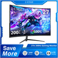 Monitor curvo para juegos Z-EDGE de 27 pulgadas 1K 1920 x 1080 Full HD, 200Hz, 1ms MPRT, panel VA 16:9, HDR10, FreeSync, curvatura 1500R, 350cd/m², 16.7M colores de visualización, Compatible con VESA
